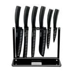 Imagen de producto: Set de 7 Cuchillos Antiadherentes CUISINART C77NS-7P con Base Acrílica Negra