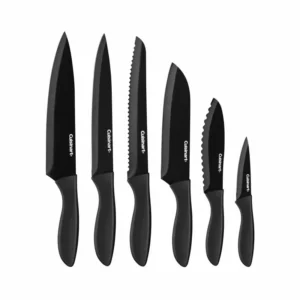 Imagen de producto: Set de 6 Cuchillos Cuisinart C77-12PMB, Mango Suave, Negro Elegante