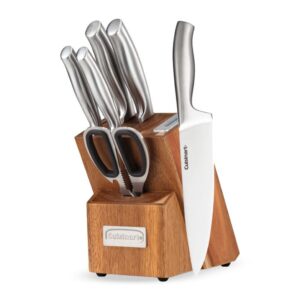 Set de Cuchillos de Acero Inoxidable con Base de Madera Cuisinart C77SS-7PBS - Precisión y Estilo