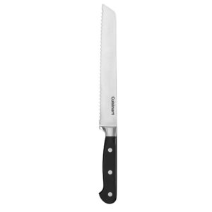 Cuchillo de Pan 8" Triple Remache Negro Cuisinart C77TR-8BD – Corte Preciso