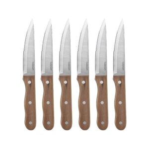 Juego de Cuchillos para Carne 6 Piezas Mango de Madera Cuisinart C55W-S6STK